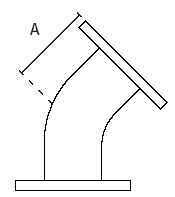 ASA 45 Degree Radius Elbow with Tangents