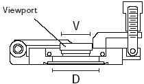 CF Door with Viewport - Fused Quartz